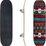 Skateboards Vector Colorful Decorative Ethnic Pattern Classic Concave Skateboard Cool Stuff Teen Gifts Longboard Extreme Sports for Beginners and Professionals