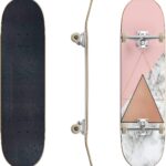Skateboards Pretty Tattoo Rock Roses Seamless Repeat Wallpaper Tile Classic Concave Skateboard Cool Stuff Teen Gifts Longboard Extreme Sports for Beginners and Professionals