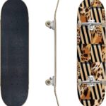 Skateboards Traditional Korean Patchwork Art Background Random Pieces of Cloth Classic Concave Skateboard Cool Stuff Teen Gifts Longboard Extreme Sports for Beginners and Professionals