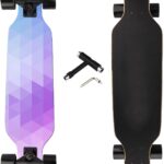 longboard skateboard Complete , 31 inch Small Pro Longboards with T-Tool for Cruising, Carving, Freestyle and Downhill