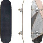 Skateboards Traditional Tattoo with Rose Flowers and Dagger Knife Colorful Tattoo Classic Concave Skateboard Cool Stuff Teen Gifts Longboard Extreme Sports for Beginners and Professionals