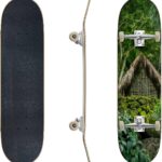 Skateboards Beautiful Colorful Tropical Sunset with Palm Trees Classic Concave Skateboard Cool Stuff Teen Gifts Longboard Extreme Sports for Beginners and Professionals