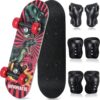 7 Pcs Skateboard for Toddlers Beginners Knee Elbow Pads Wrist Guards Gear Set